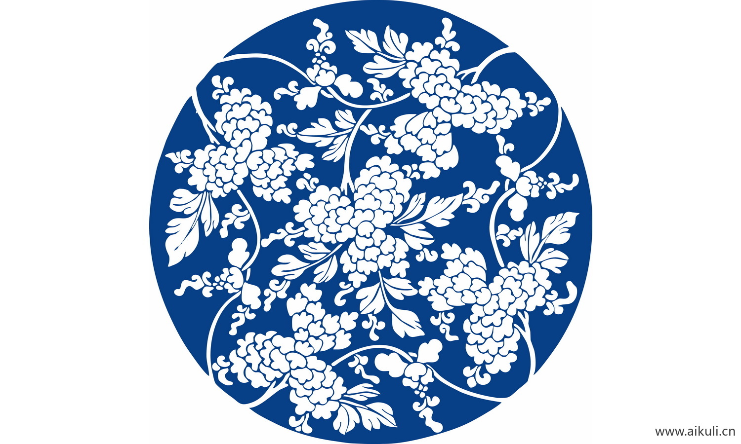 圆形青花瓷图案PNG-BR图形图案