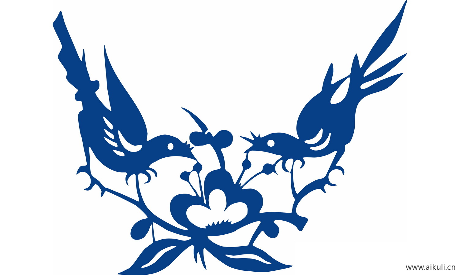 青花瓷龙凤图案PNG-BA图形图案