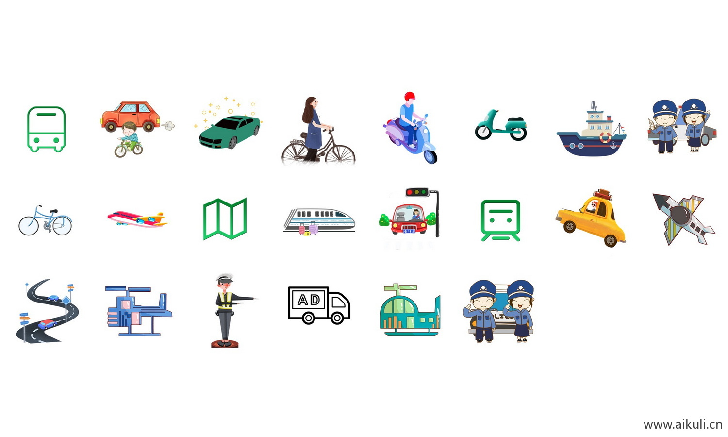 卡通警察交警安全出行字体交通安全宣传插画背景PNG免扣-素材