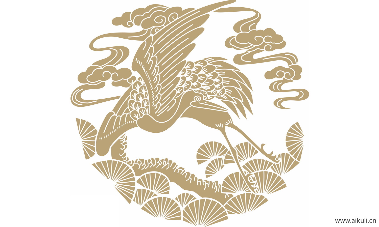 圆形图案中式传统吉祥纹样EPS-P矢量图