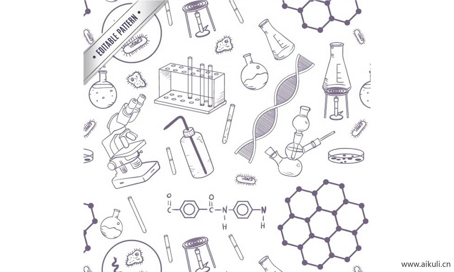 科学化学实验卡通人物化学实验设备器材化学插画PNG免扣 PNG免扣
