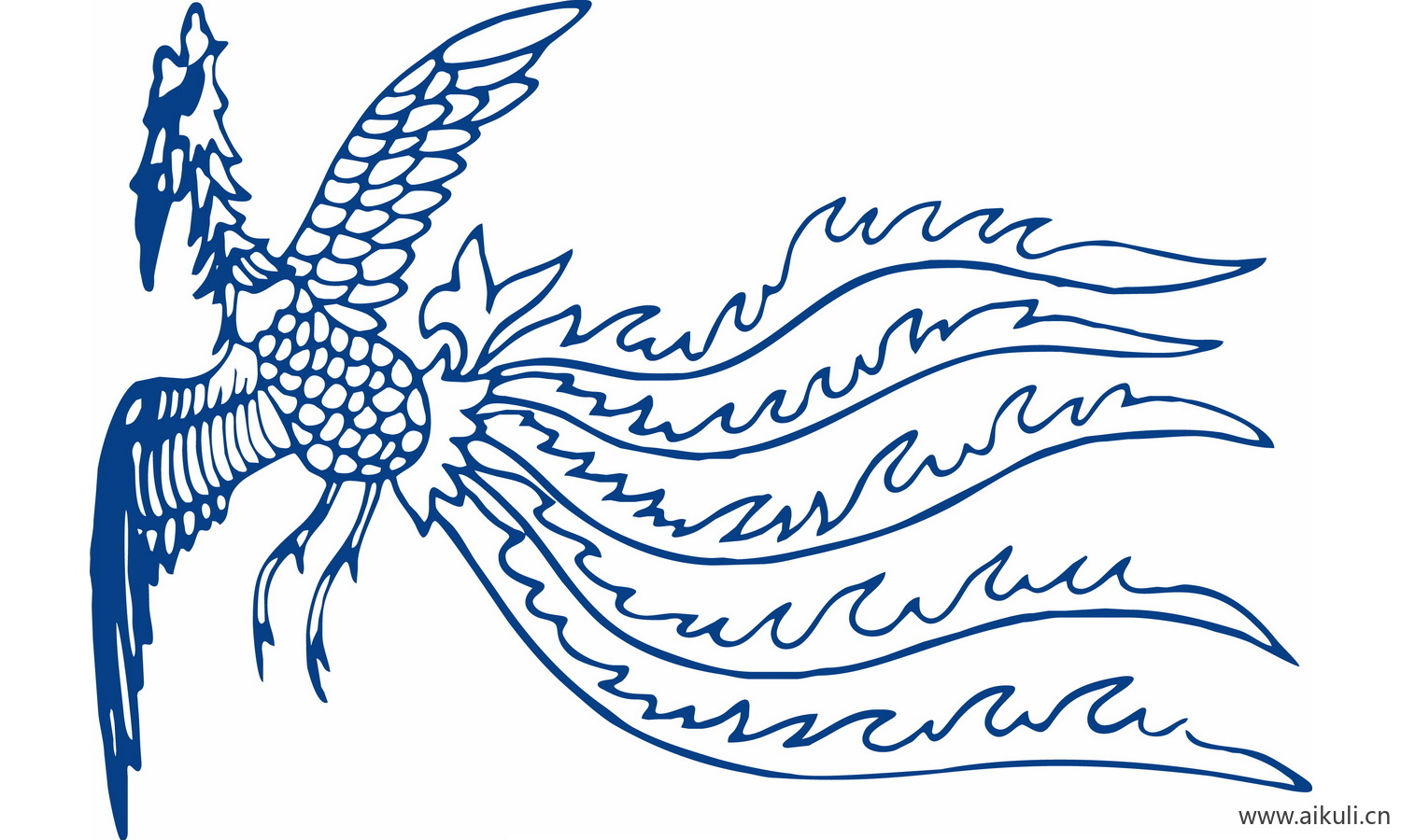 青花瓷龙凤图案PNG-F图形图案