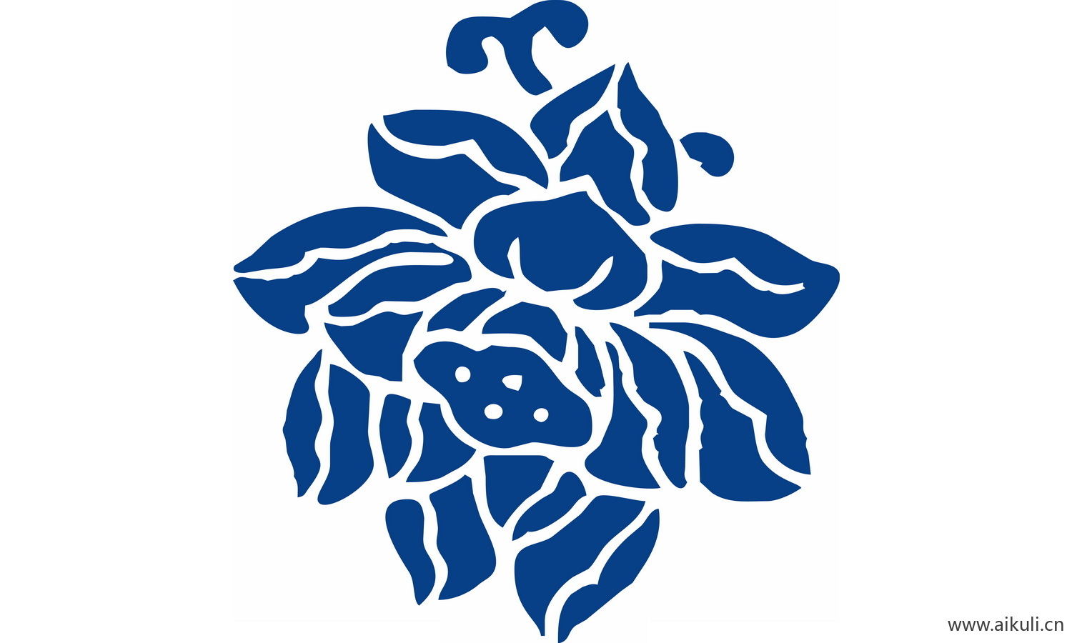 青花瓷植物图案PNG-BG图形图案