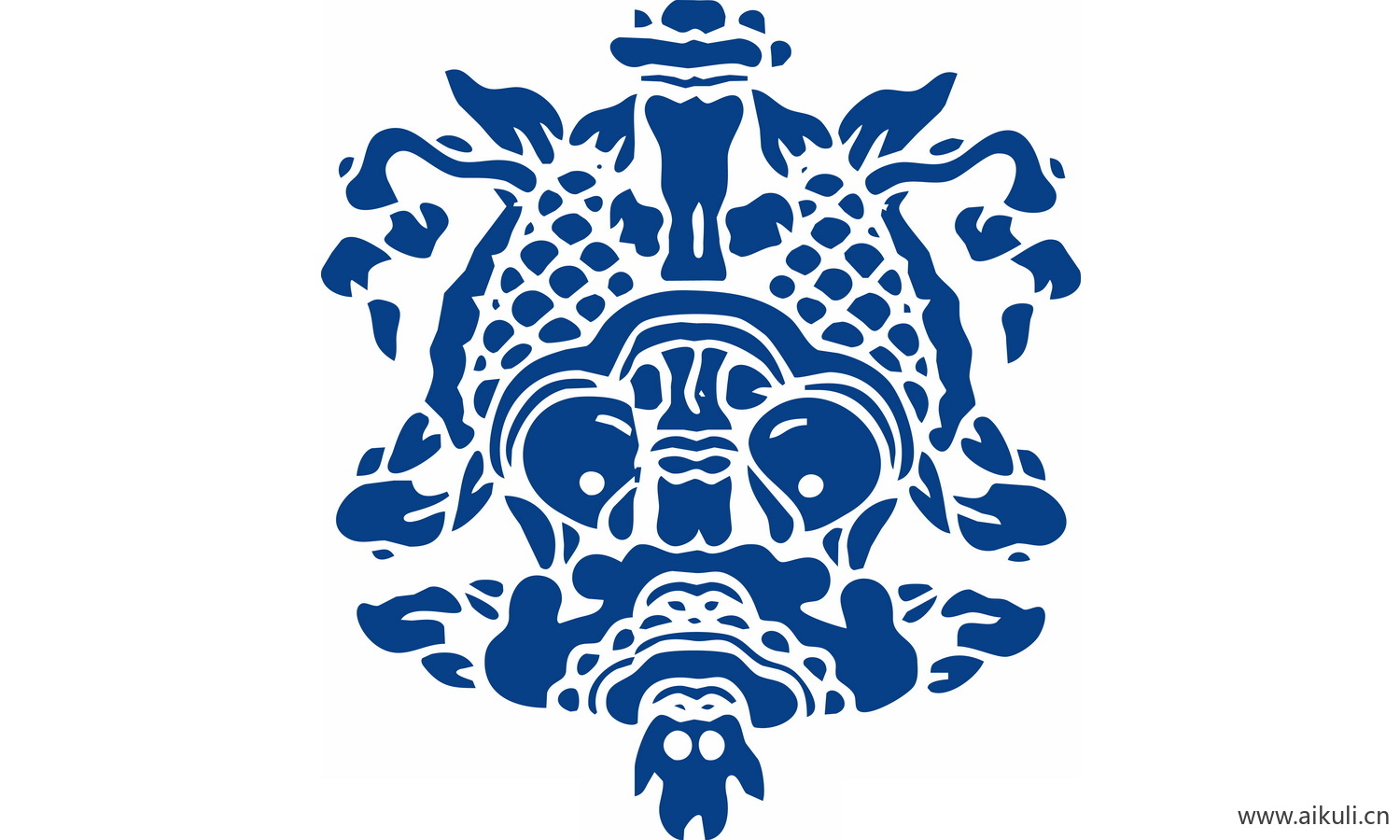 青花瓷龙凤图案PNG-H图形图案