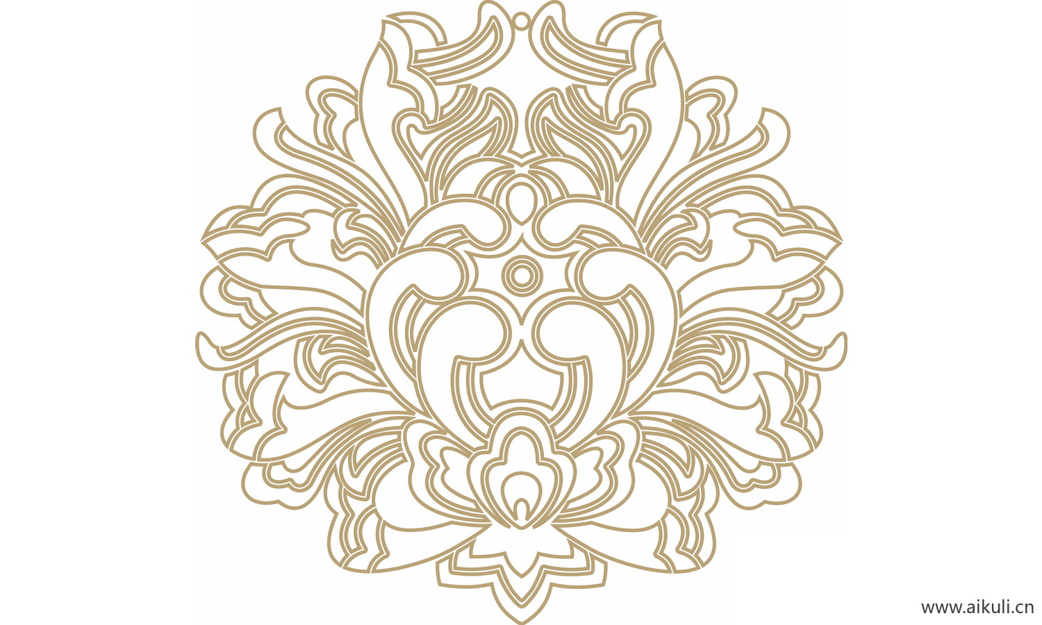 圆形图案中式传统吉祥纹样EPS-Q矢量图