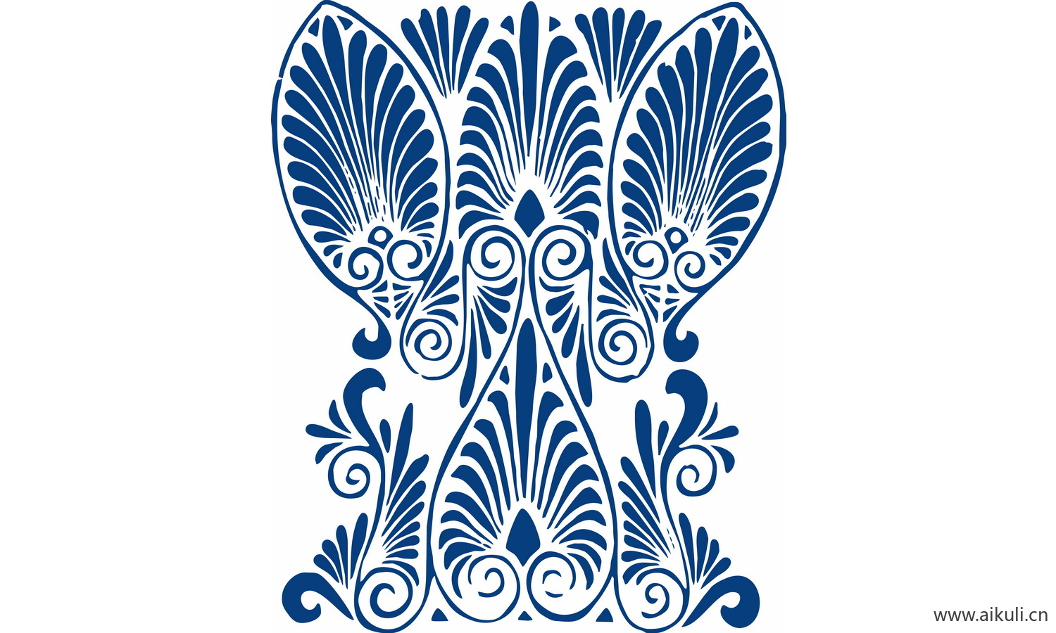 青花瓷龙凤图案PNG-Z图形图案