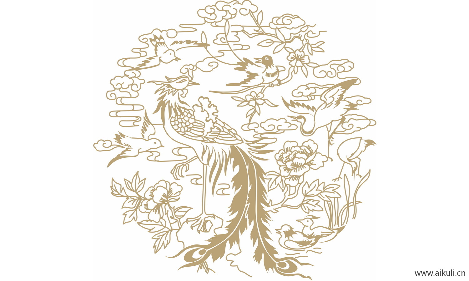 圆形图案中式传统吉祥纹样EPS矢量图 (29)