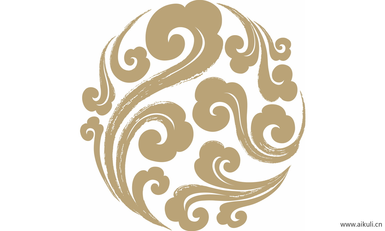 圆形图案中式传统吉祥纹样EPS-T矢量图