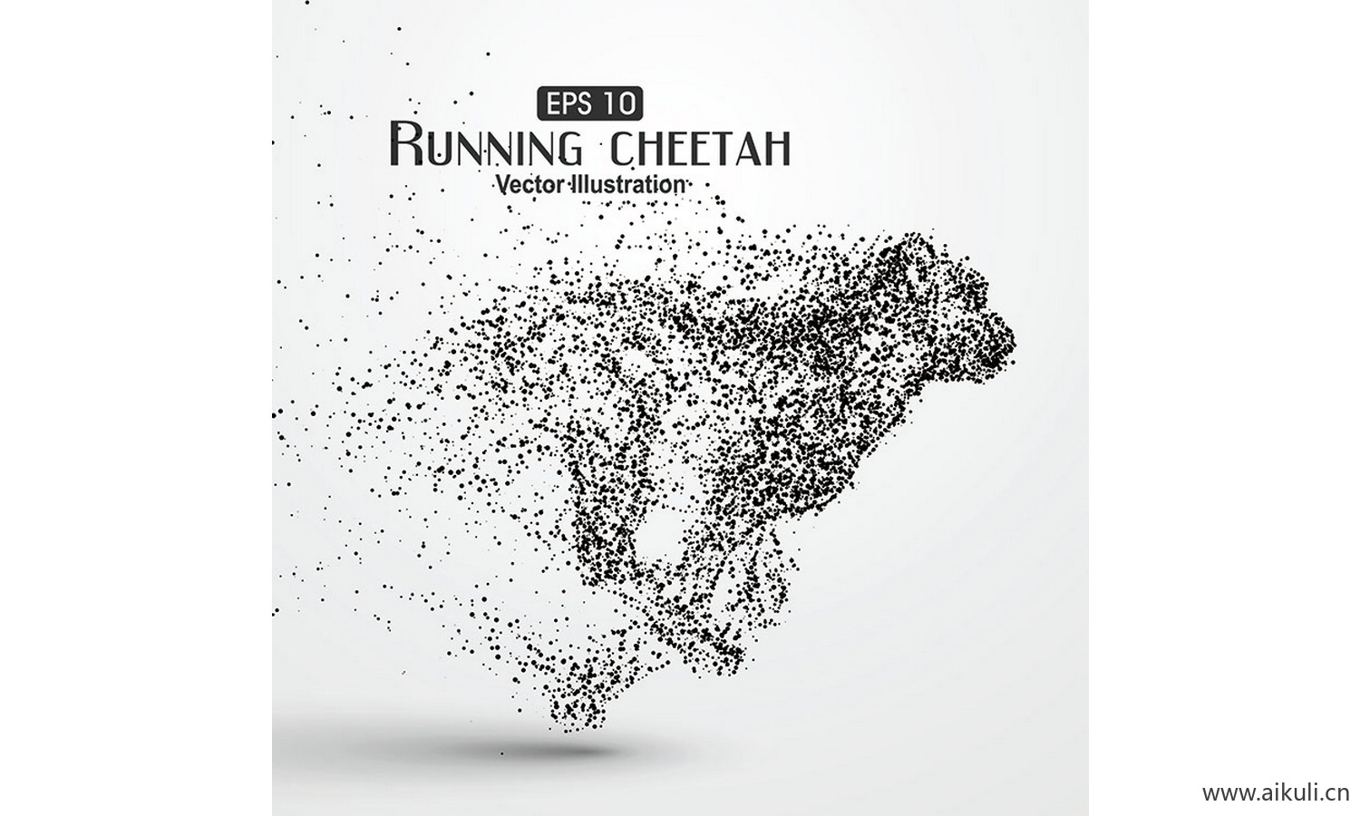 抽象体育运动粒子剪影动物骏马奔腾奔跑图案元素AI-D矢量设计素材