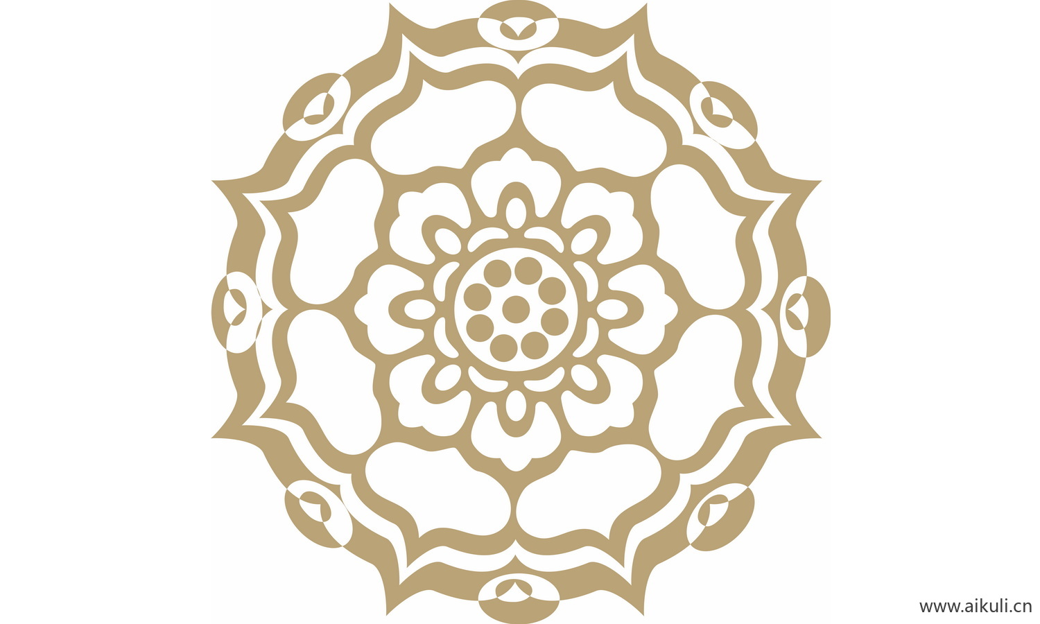 圆形图案中式传统吉祥纹样EPS-X矢量图