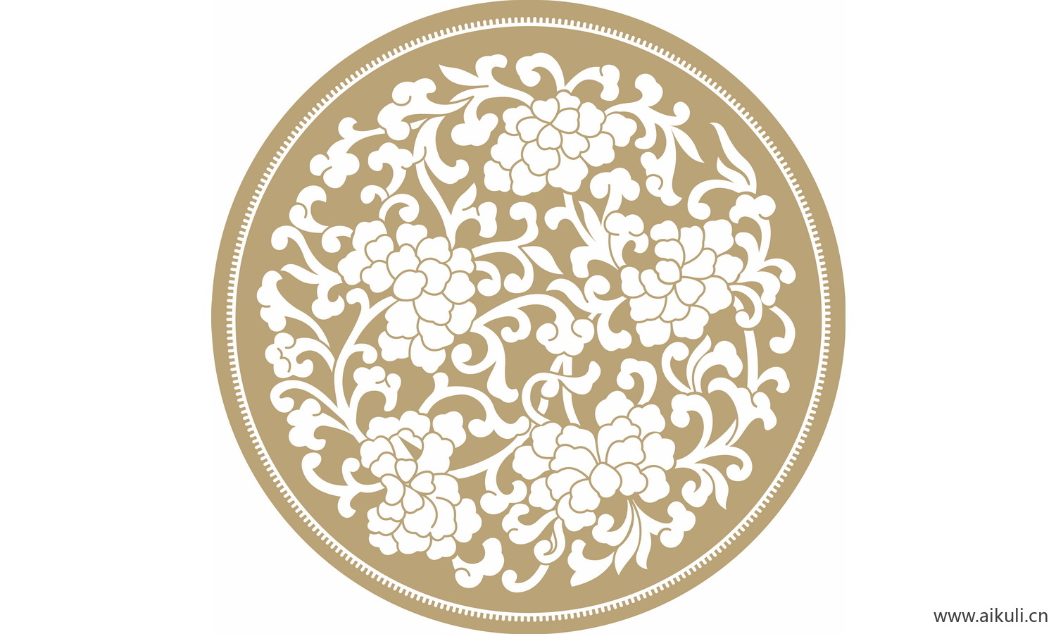 圆形图案中式传统吉祥纹样EPS-I矢量图