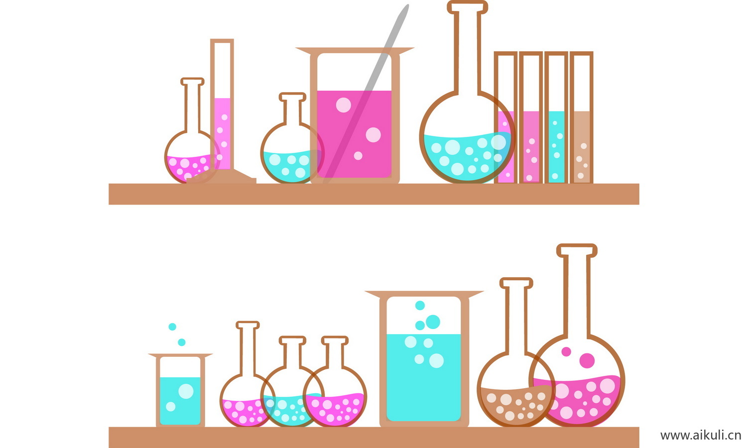 科学化学实验卡通人物化学实验设备器材化学插画PNG免扣 (5)