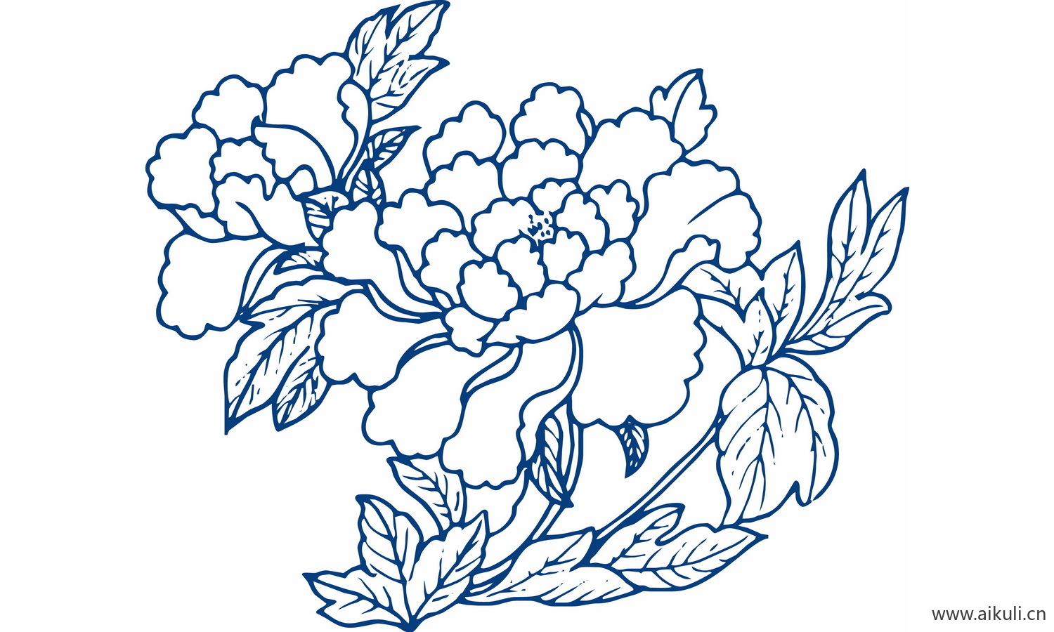 青花瓷植物图案PNG-B图形图案