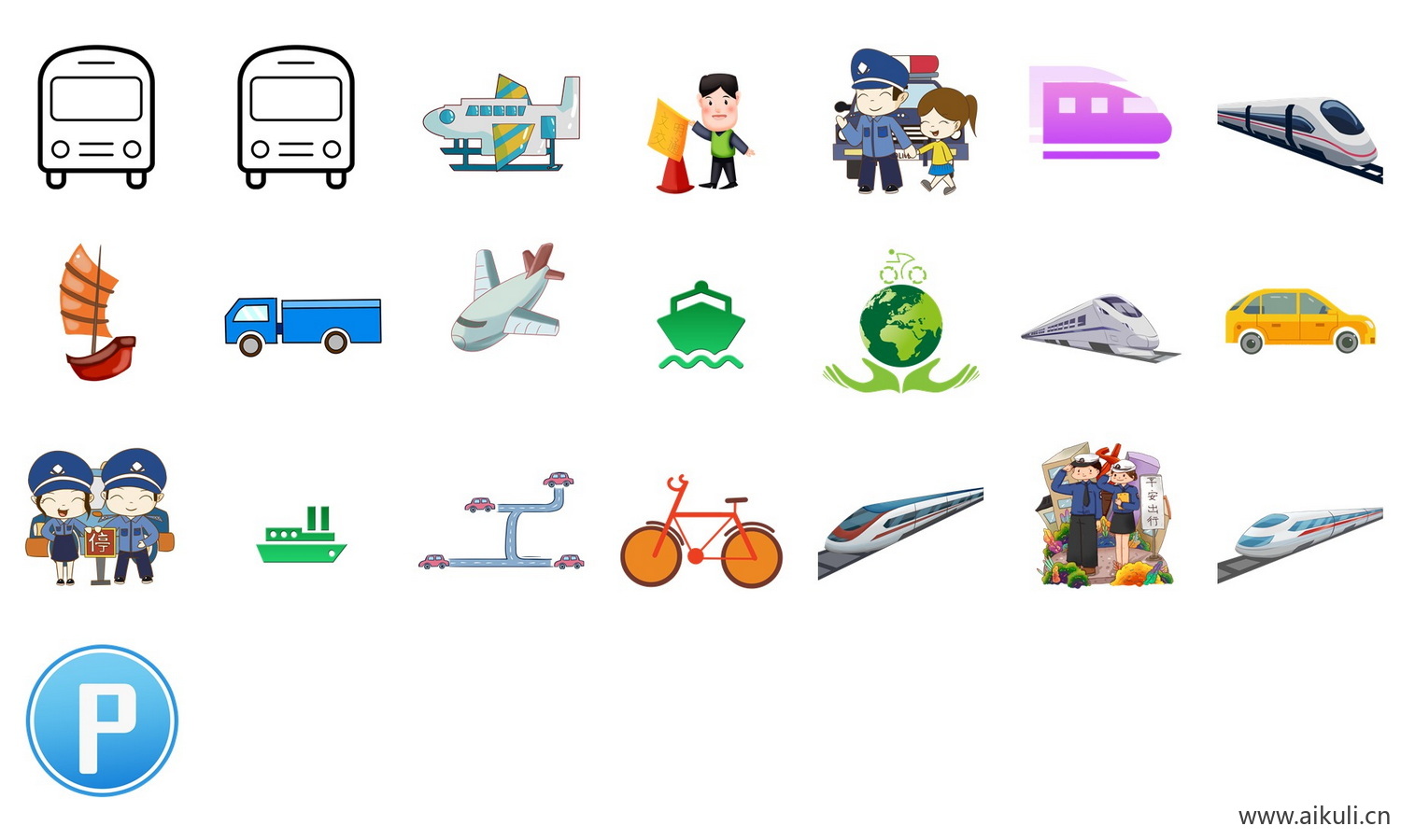 卡通警察交警安全出行字体交通安全宣传插画背景PNG-免扣素材