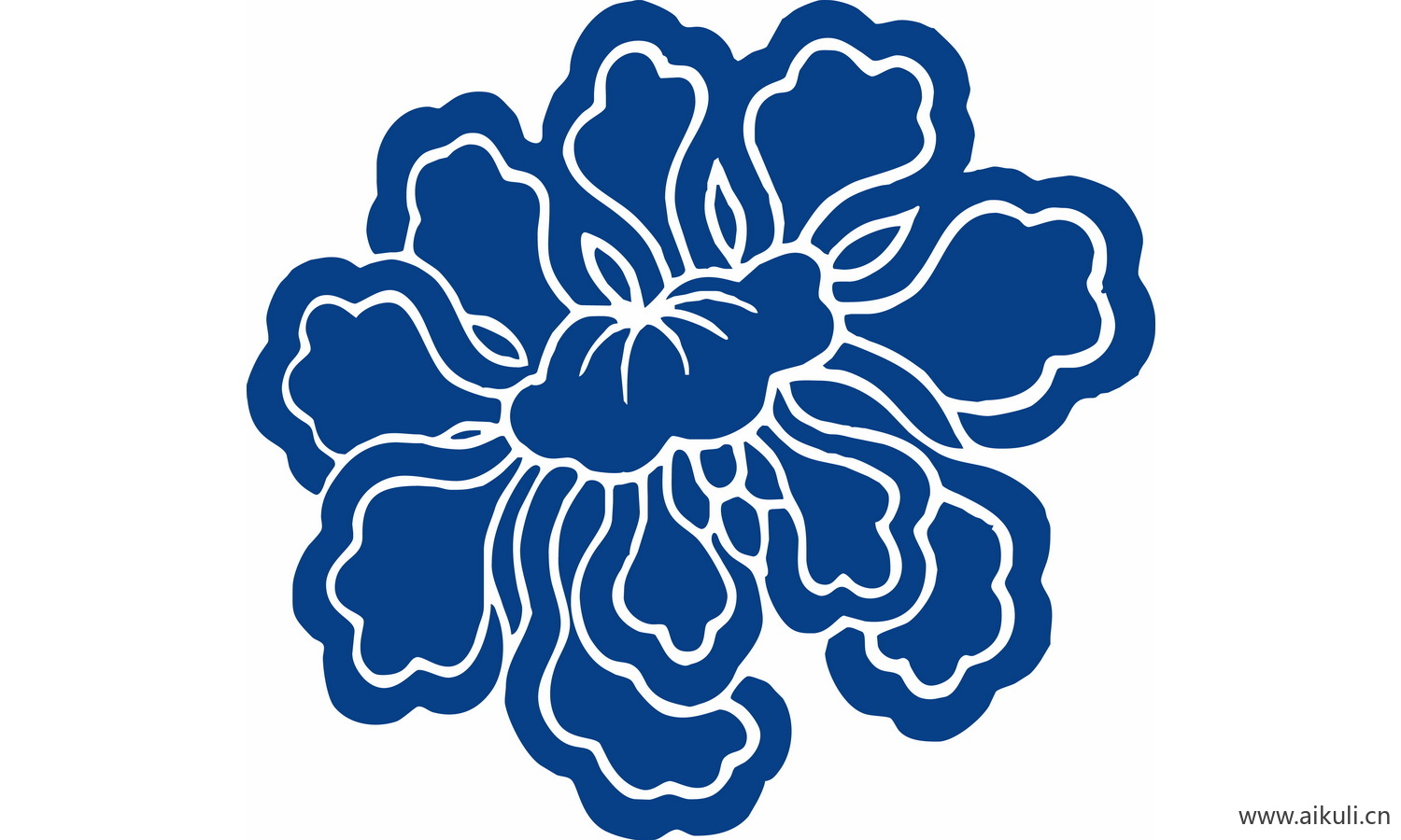 青花瓷植物图案PNG-U图形图案