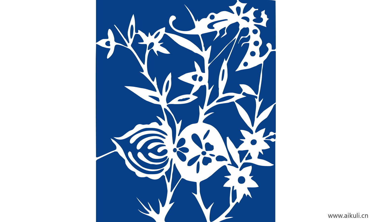 青花瓷植物图案PNG-I图形图案