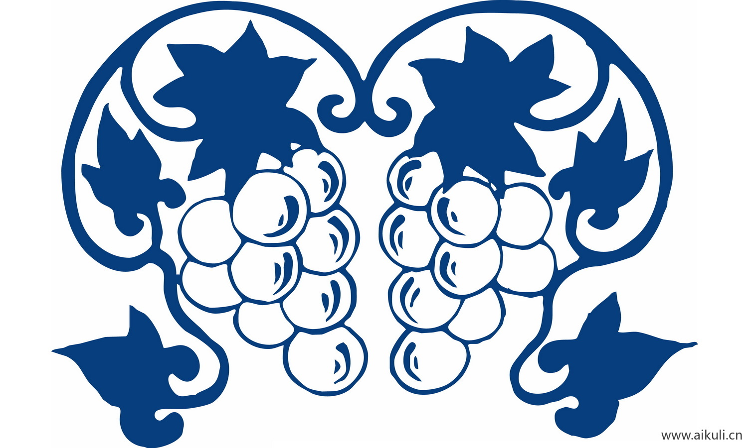 青花瓷植物图案PNG-C图形图案