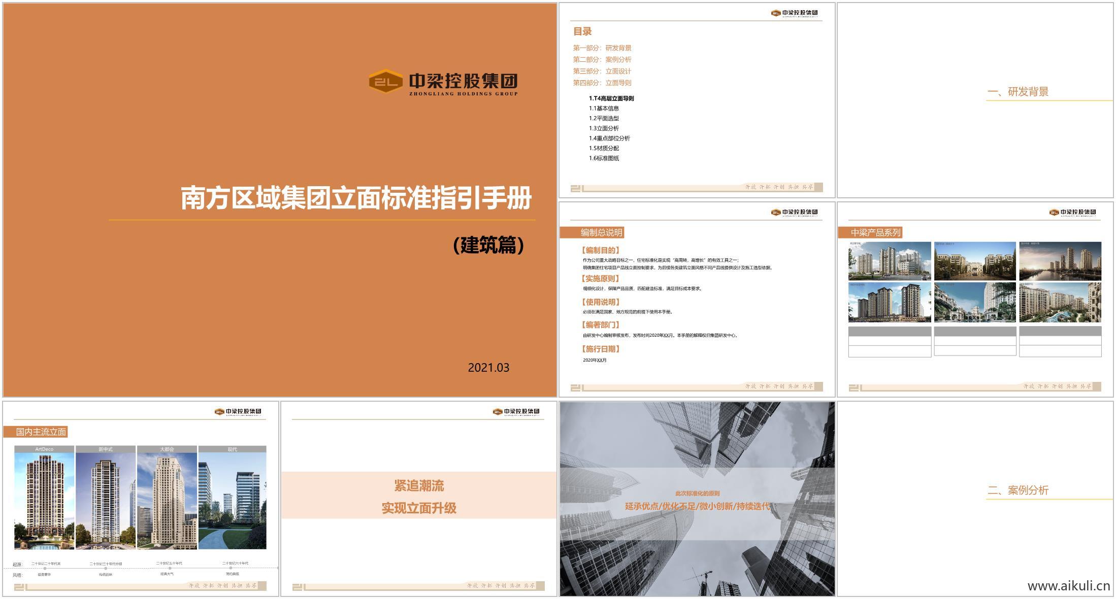 中梁南方区域集团立面标准化文本