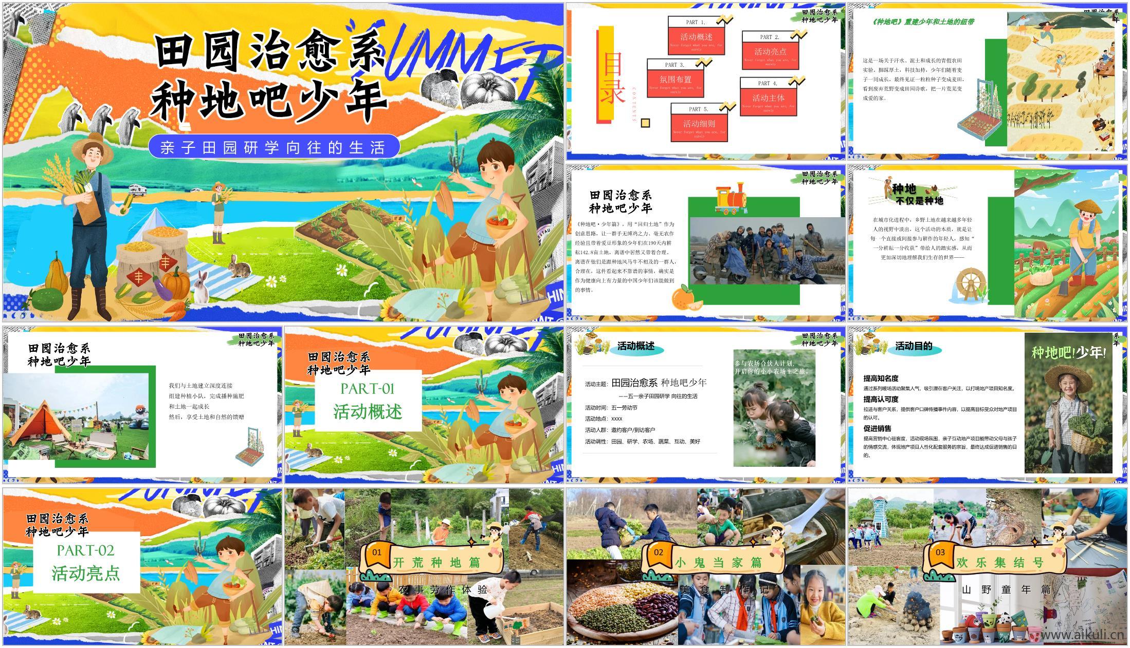 现代亲子田园治愈系农事研学山野露营活动策划方案文本