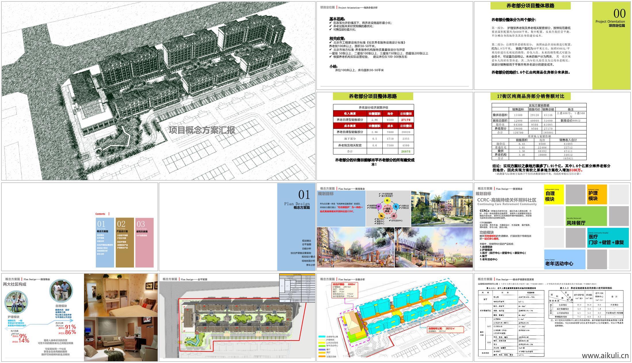 PPT素材养老、康养院精选设计案例