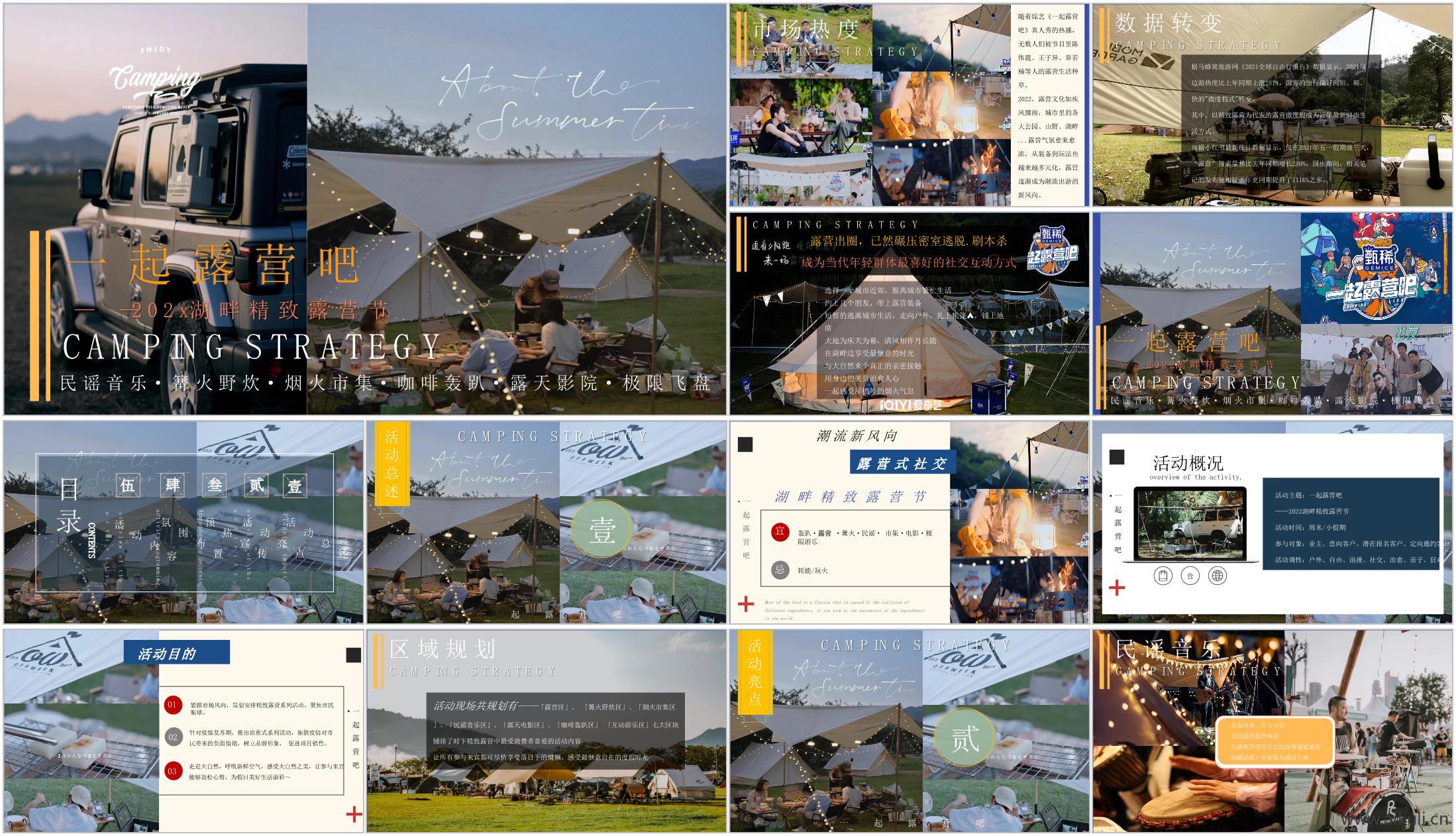 现代一起露营吧精致露营节咖啡市集活动策划方案文本