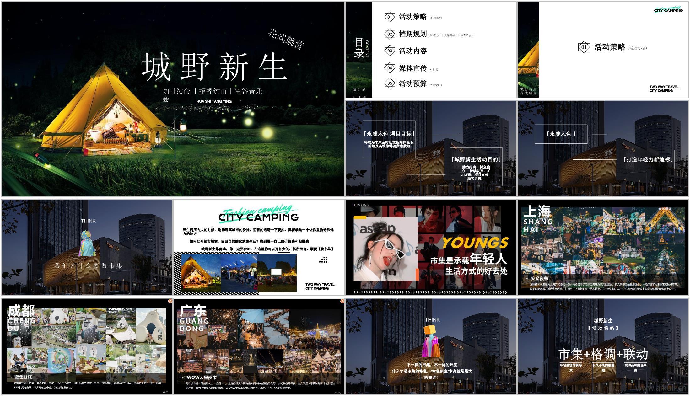 成都夏日城野新生主题露营市集方案文本