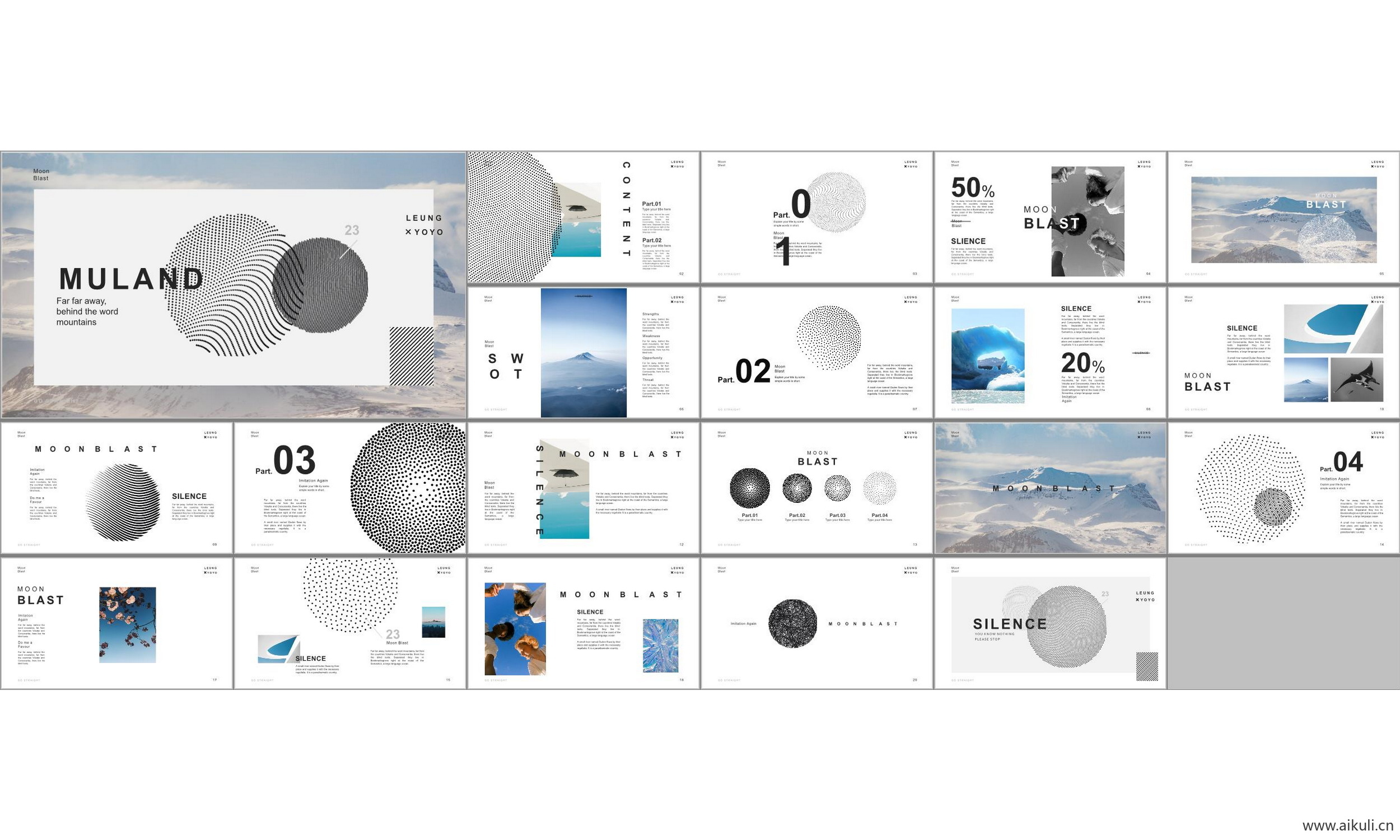 现代国外公司介绍 ppt模板-工作汇报总结