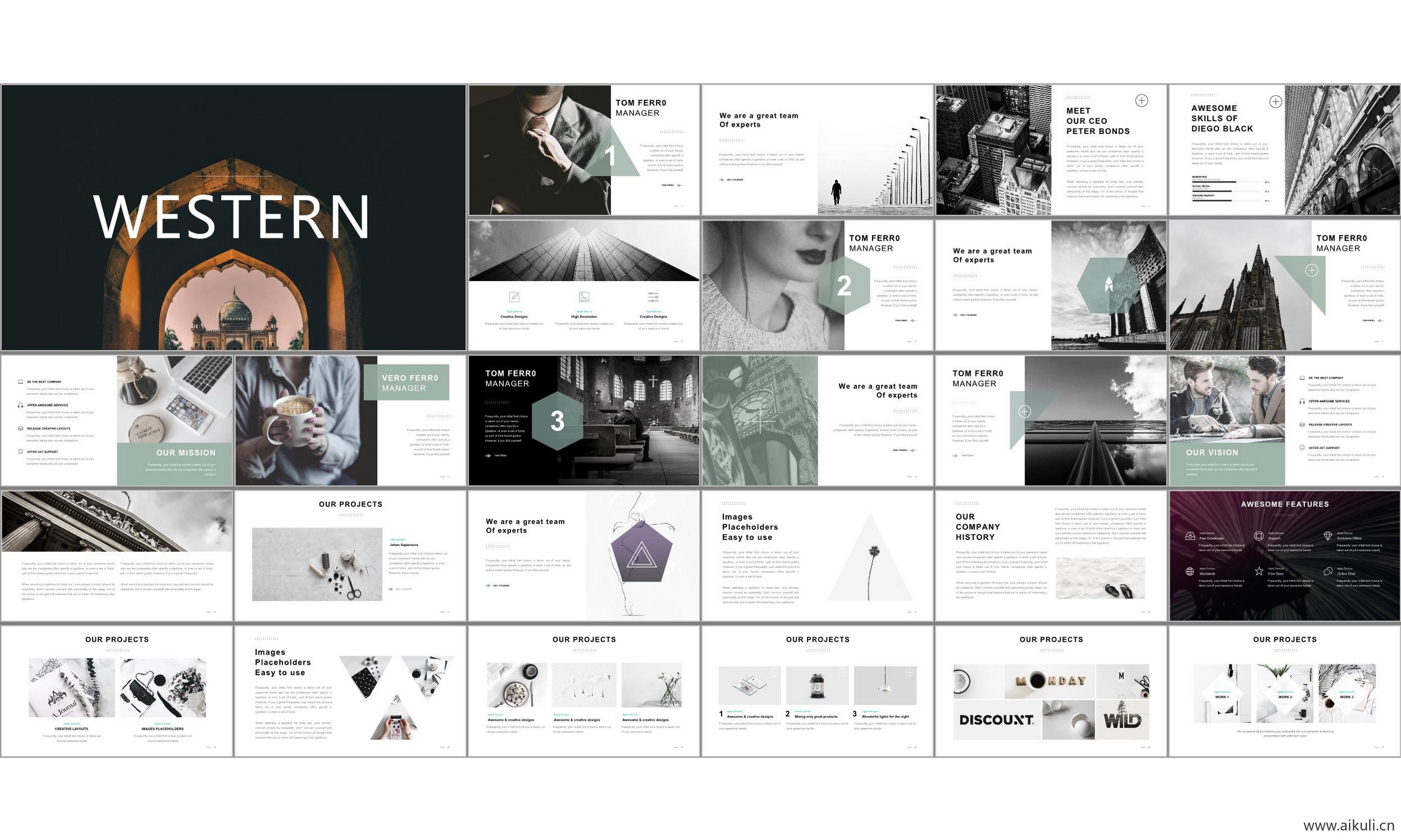 现代国外公司介绍工作汇报总结 #背景模版