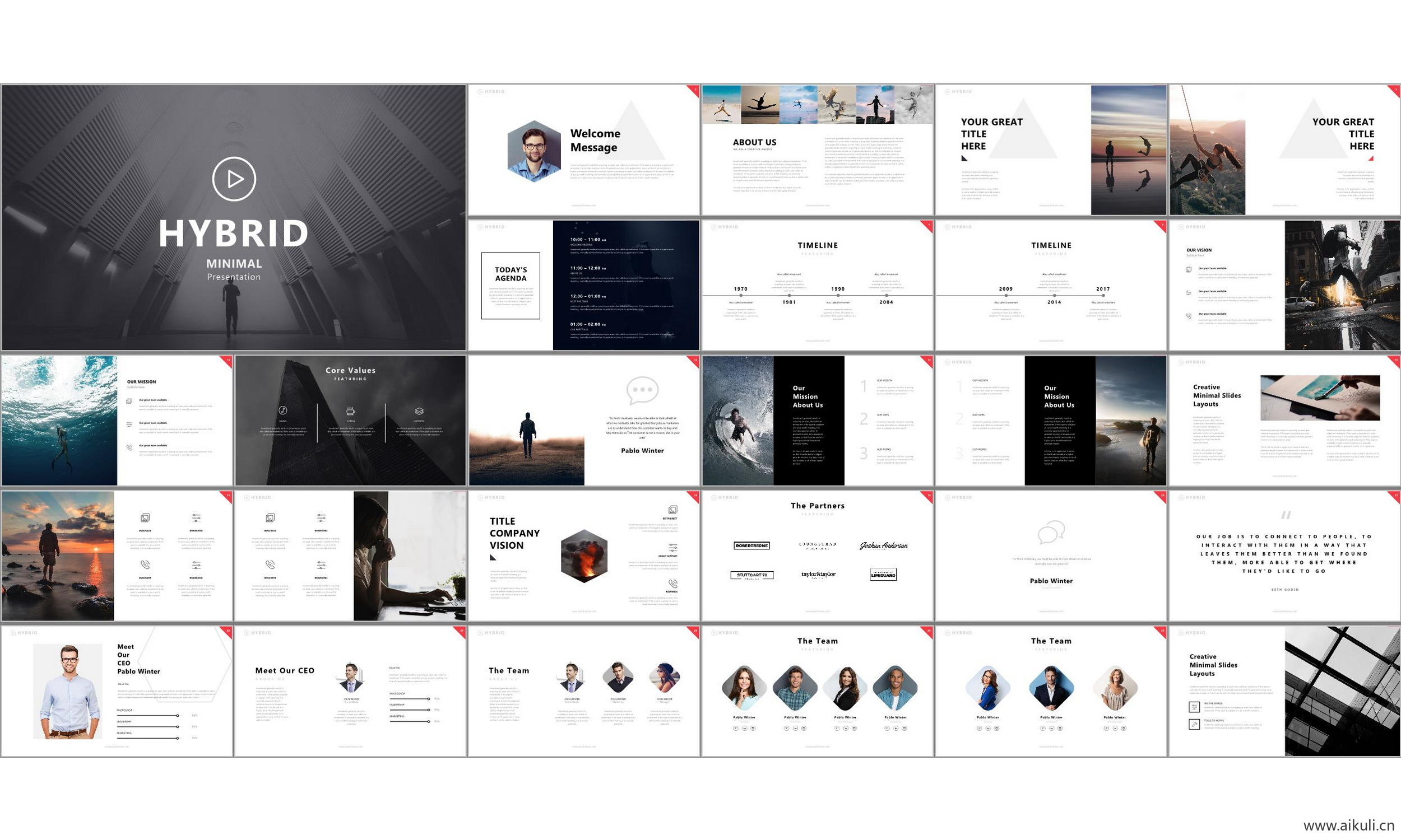 现代国外公司介绍工作汇报总结 背景模版