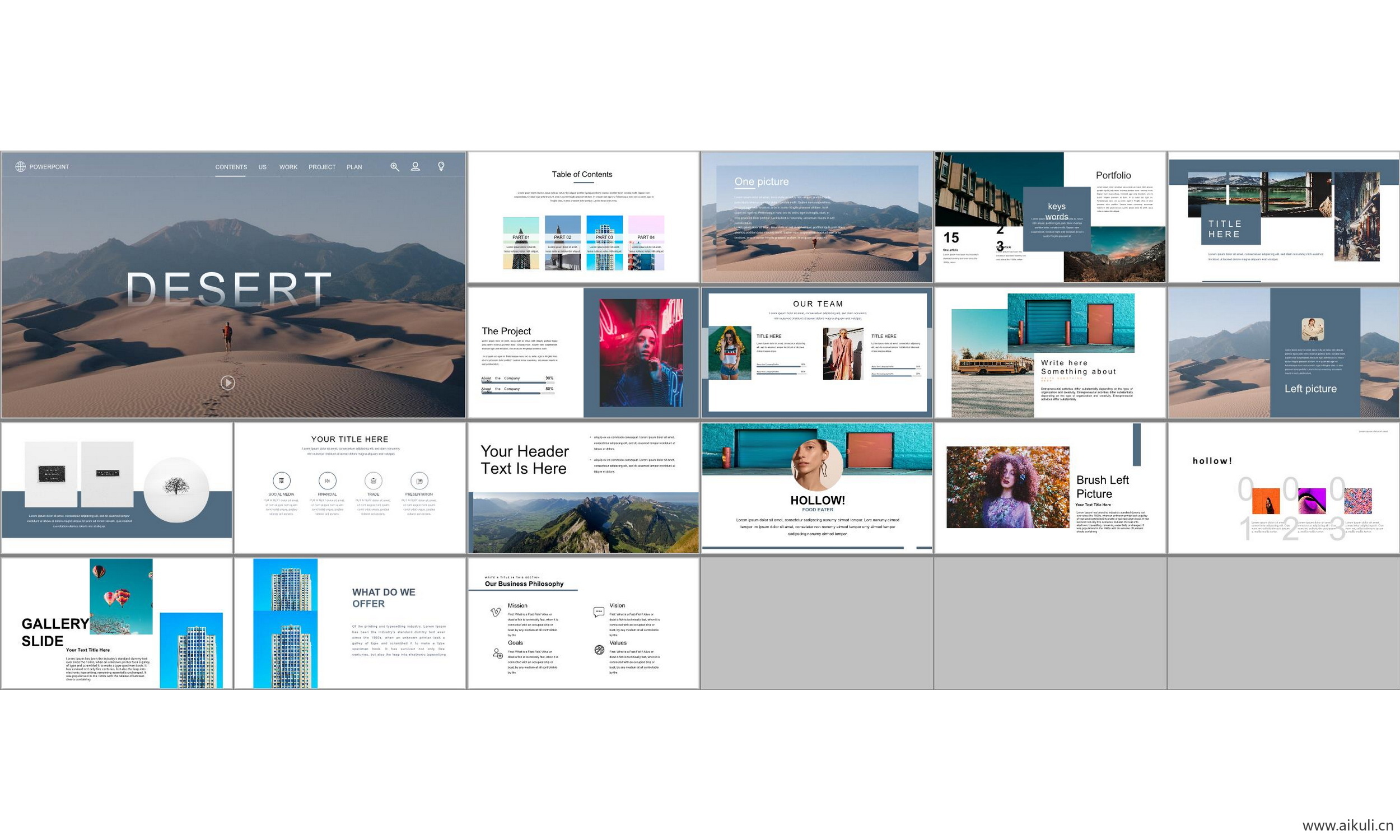现代国外公司介绍工作汇报总结 ppt模板
