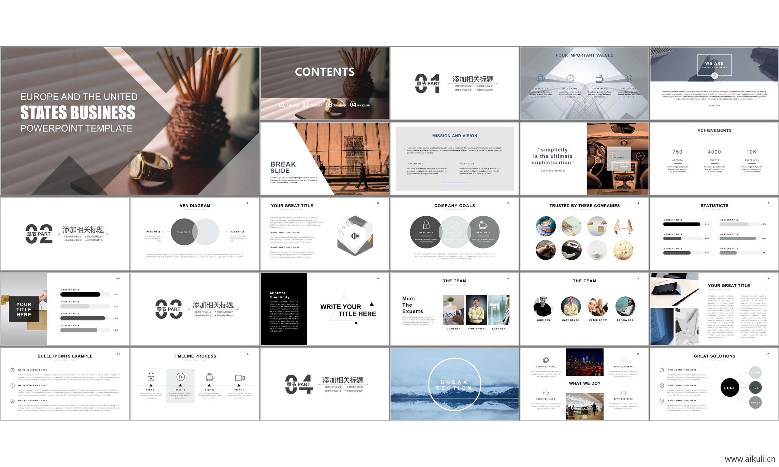 现代国外公司介绍工作汇报总结#ppt模板背景模版