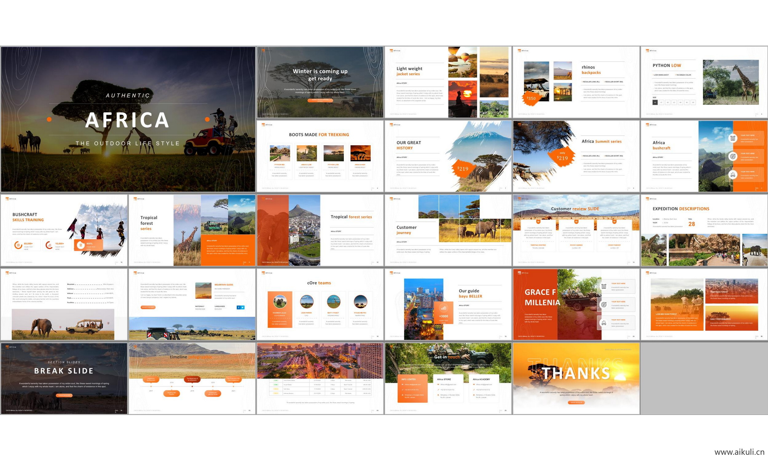 非洲自然风光动物迁徙南非城市旅游旅行介绍汇报主题背景ppt模板