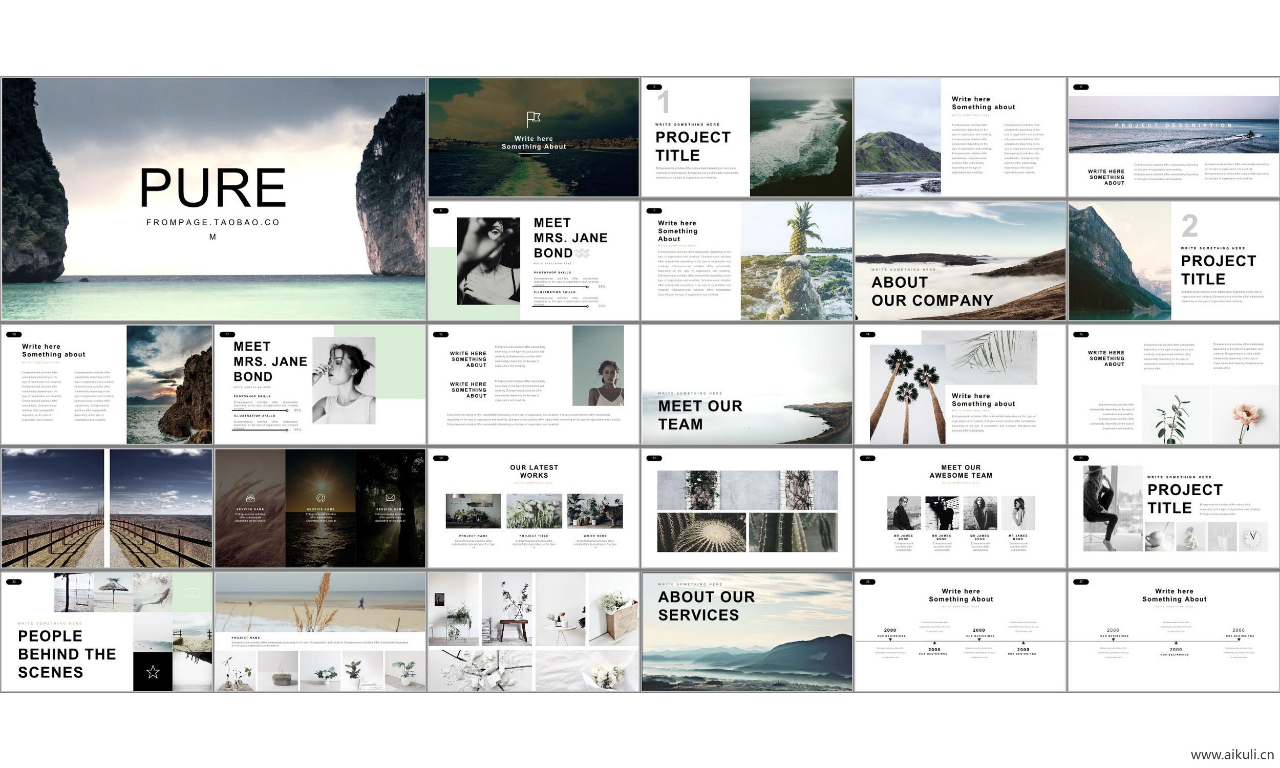 现代国外公司介绍工作汇报总结-通用- ppt模板背景模版