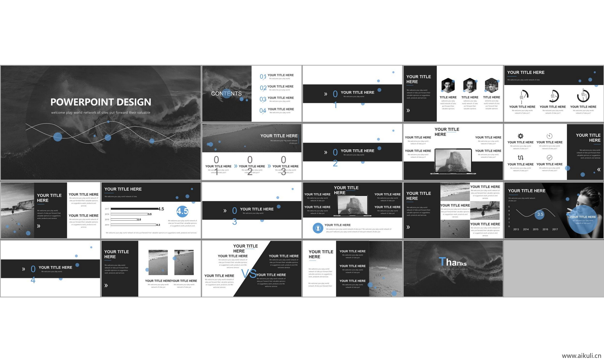 现代国外公司介绍工作汇报 总结ppt模板