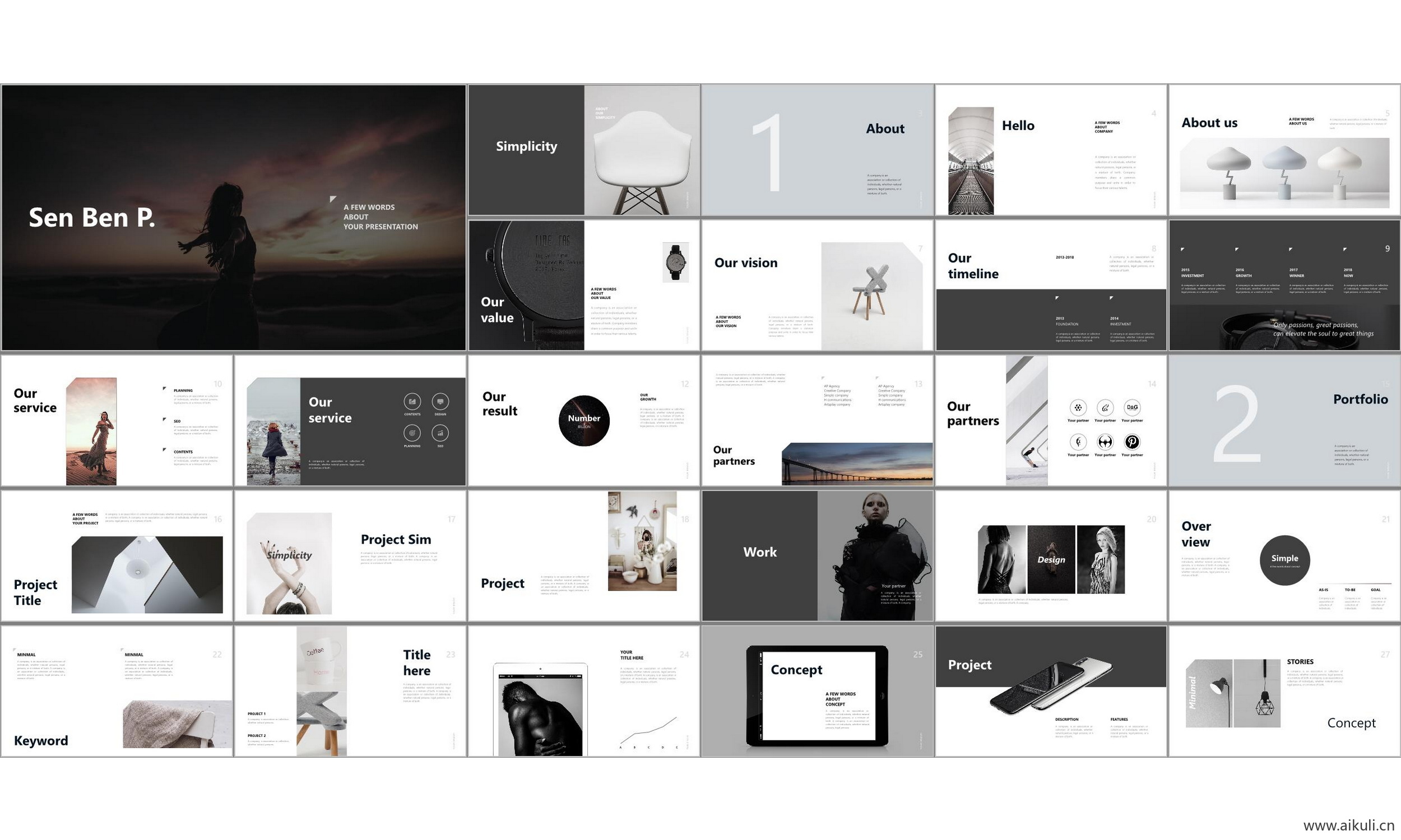 现代国外高端ppt模板设计感公司介绍工作汇报 模版