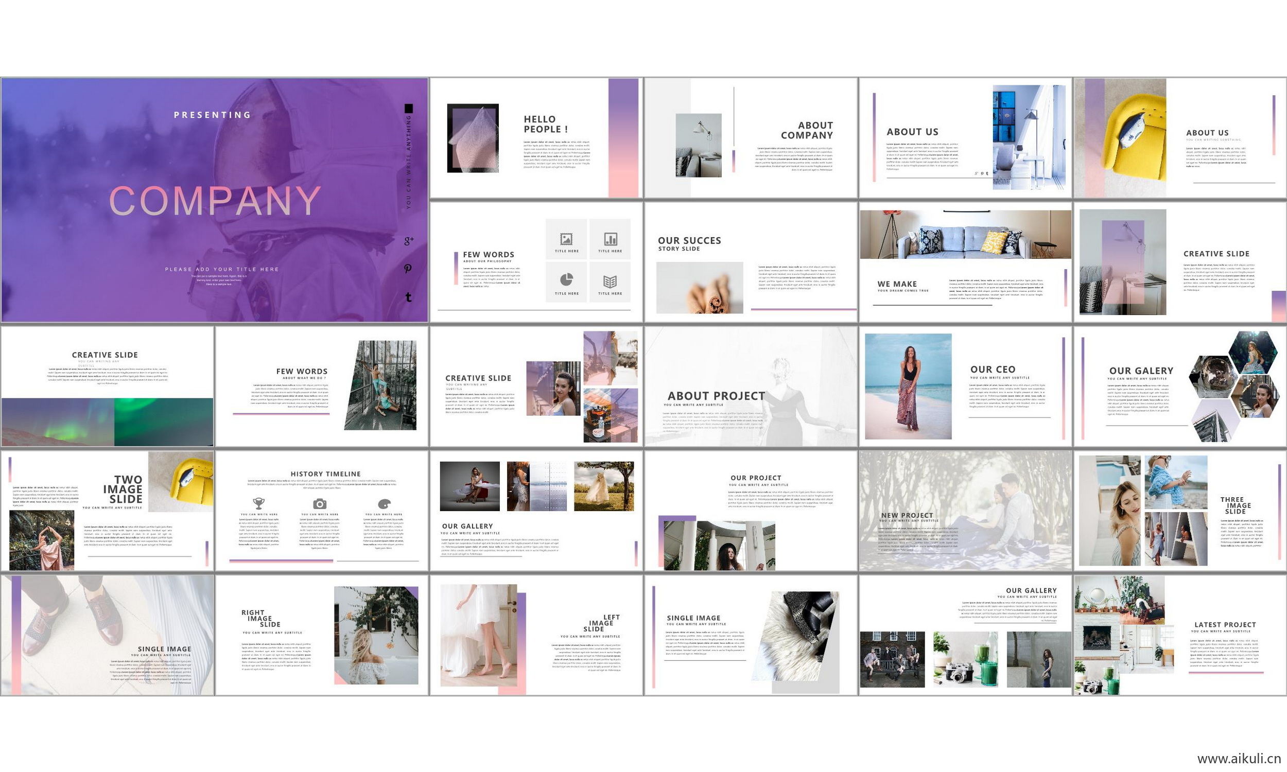 国外公司 介绍工作汇报总结 ppt模板