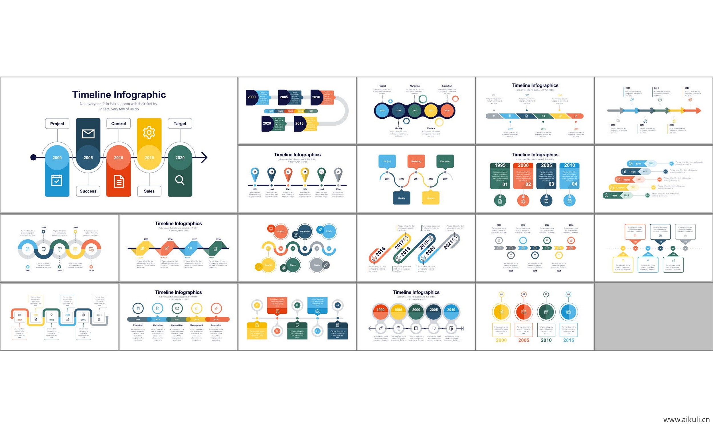 时间轴 箭头 道路 事件 历程 图形 数据 可视化 信息图表ppt模板