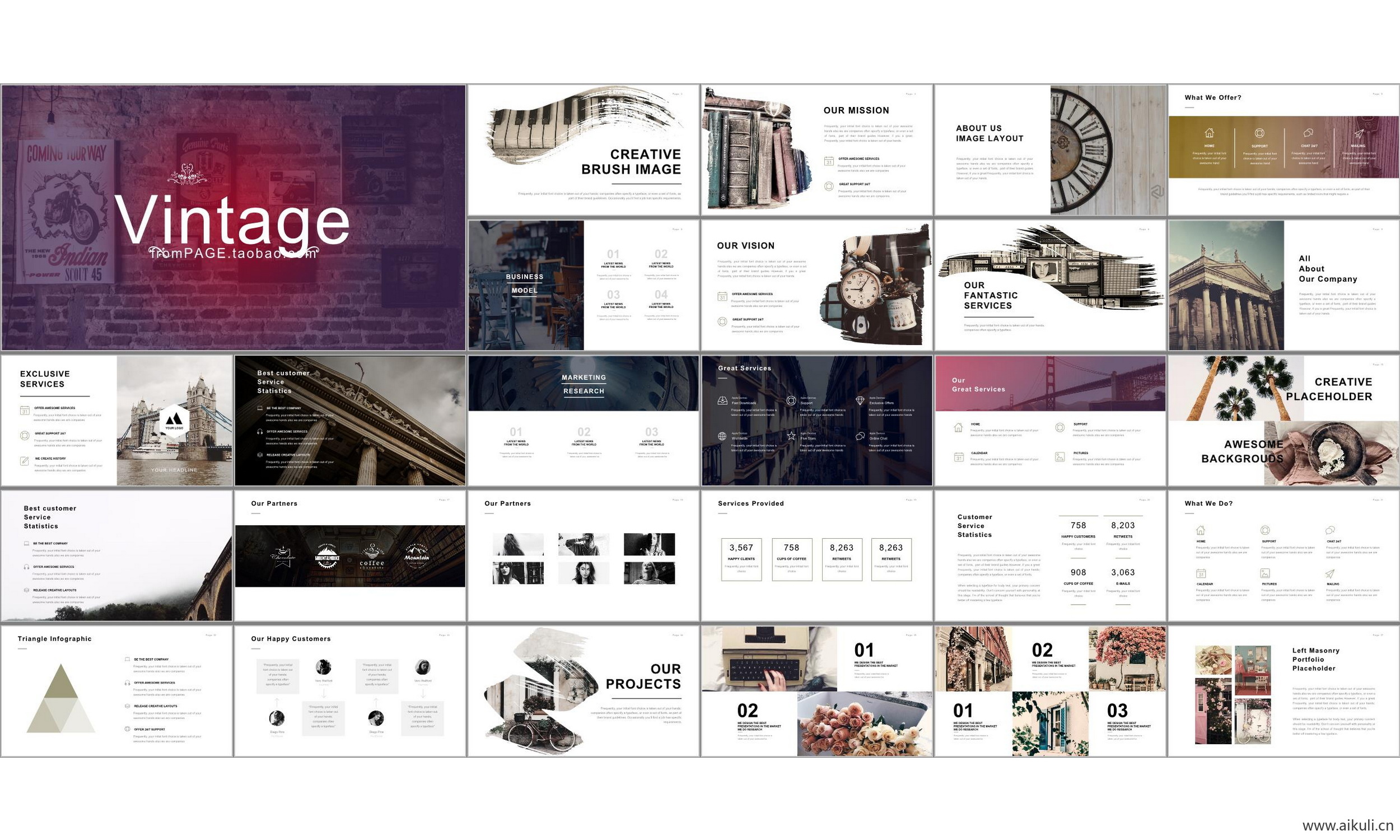 现代国外公司介绍工作汇报总结-通用主题CK- ppt模板背景模版