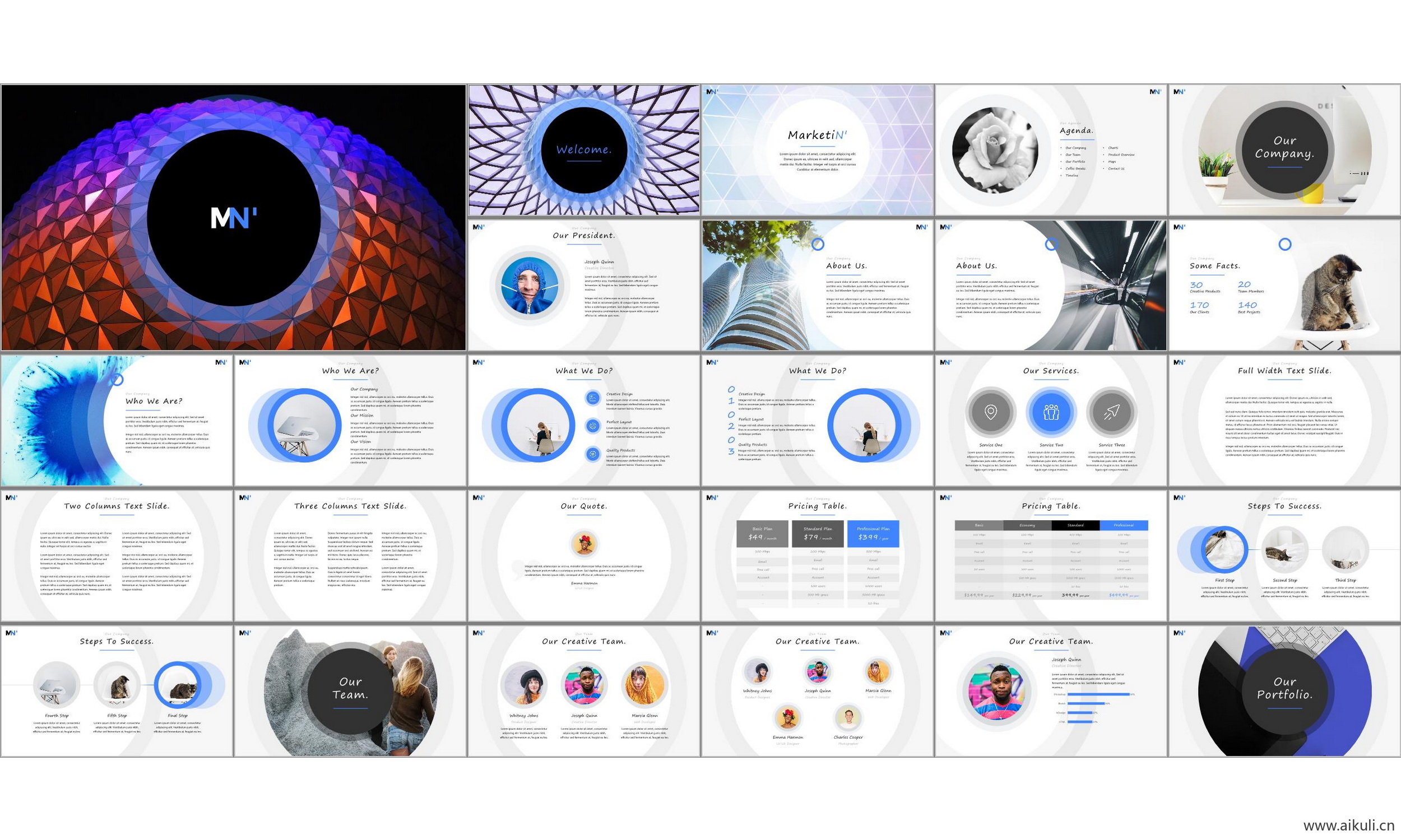 现代国外高端ppt模板设计感公司介绍工作汇报总结U ppt模板通用主题背景模版