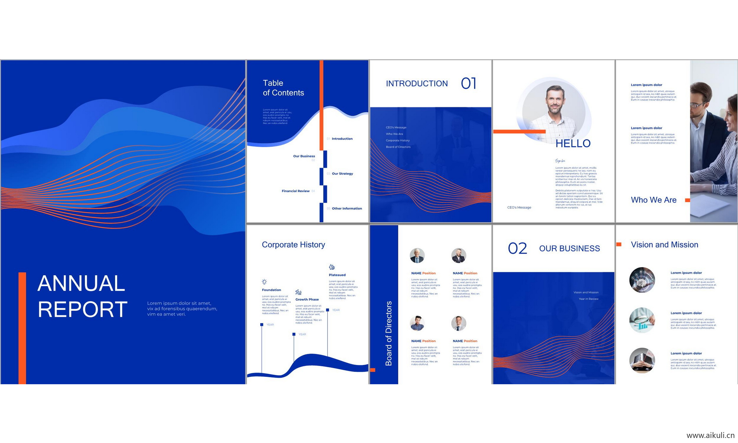 公司商业计划报告线条几何设计科技主题模版ppt-K模板
