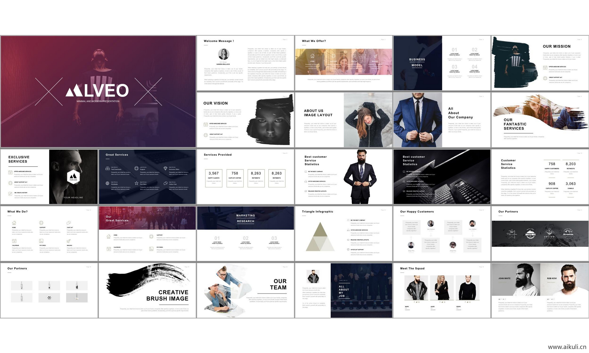 现代国外公司介绍工作汇报总结-通用主题P- ppt模板背景模版