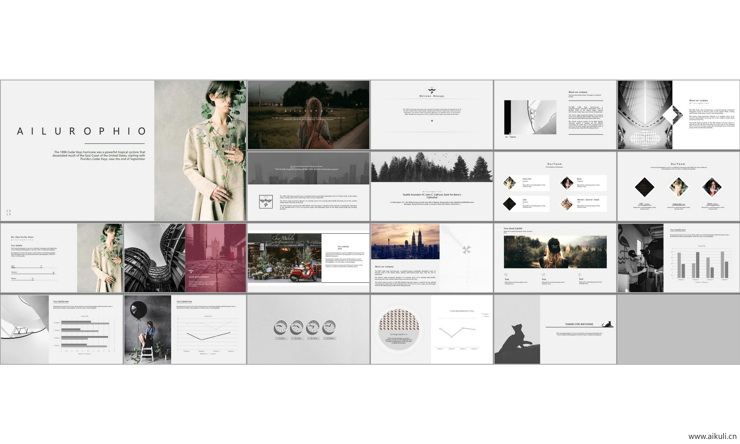 现代国外公司介绍工作汇报总结BN ppt模板通用主题背景模版