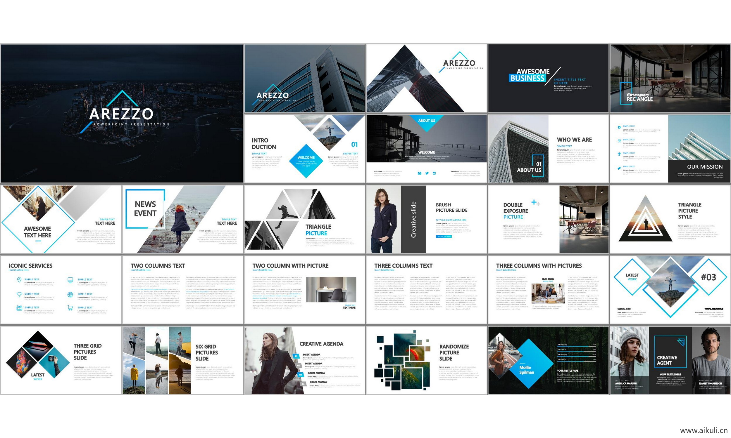 现代国外公司介绍工作汇报总结-通用主题CQ- ppt模板背景模版