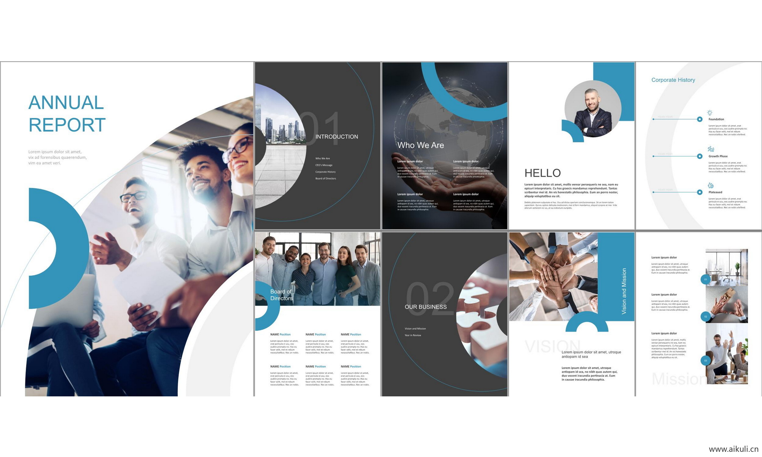 高端国际公司商业计划报告线条几何设计科技主题模版L ppt模板