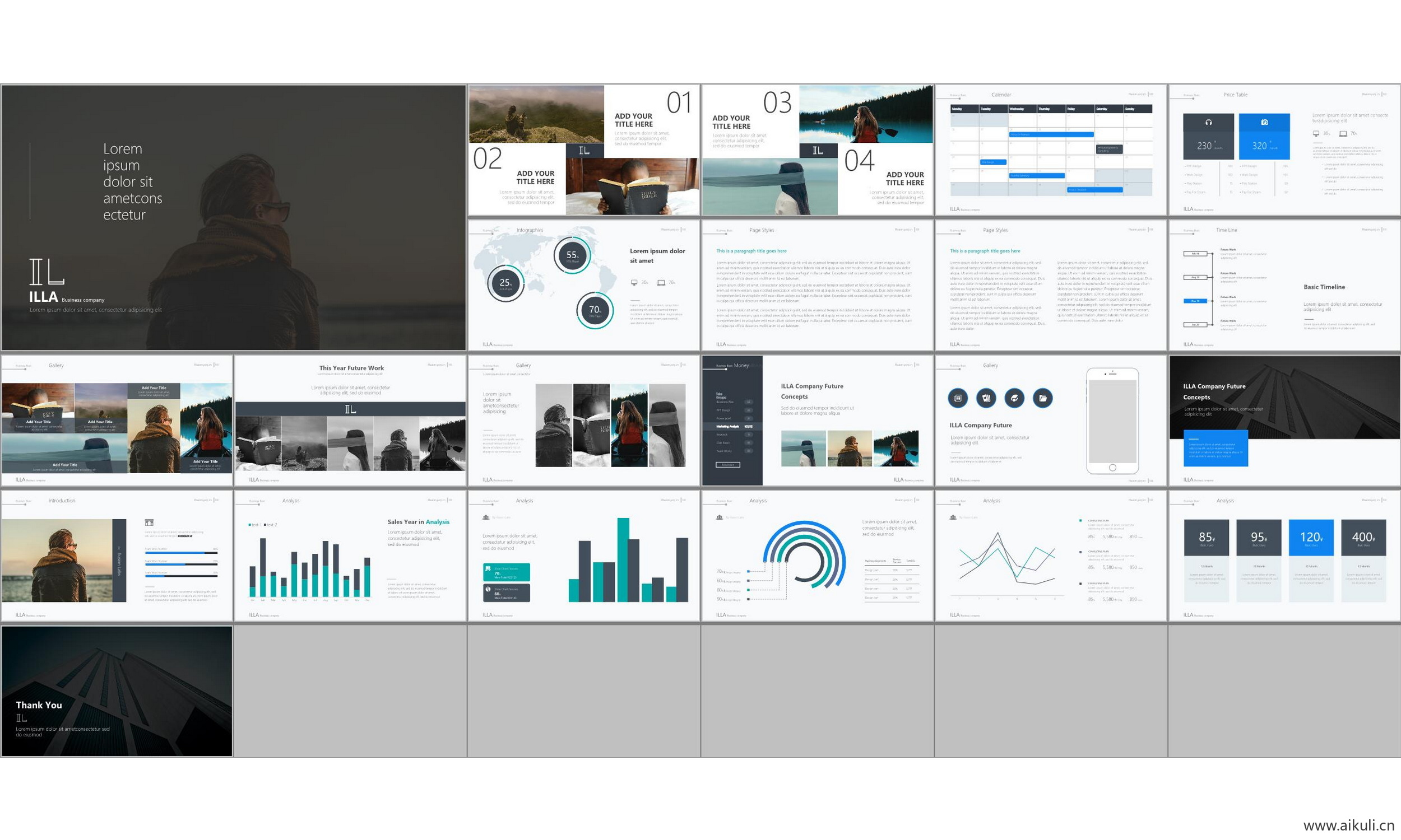 现代国外高端ppt模板设计感公司介绍工作汇报总结BW ppt模板通用主题背景模版