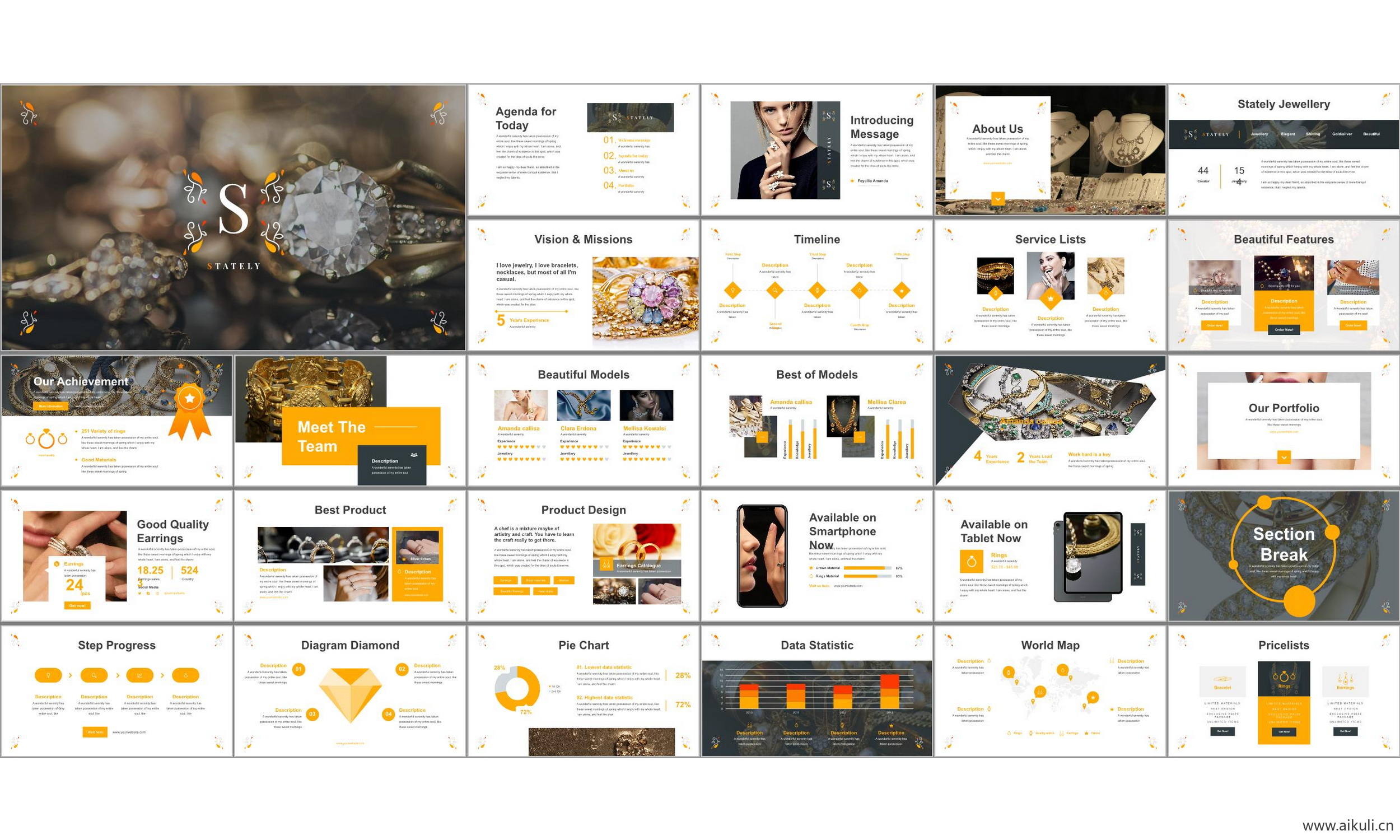 ppt模板宝首饰店 设计销售鉴赏产品业务介绍公司 主题背景