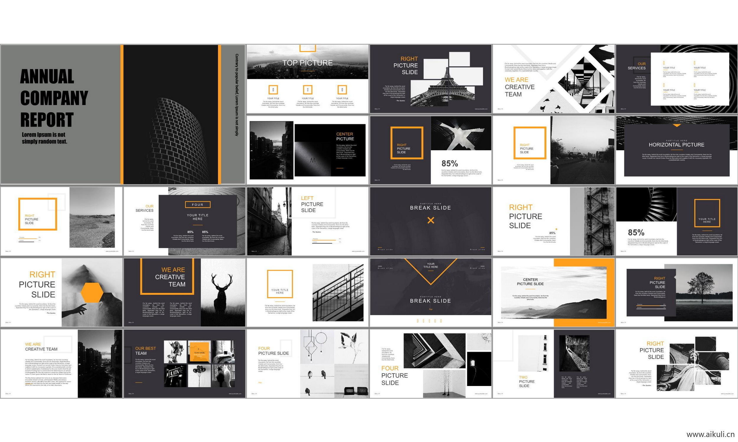 现代国外公司介绍工作汇报总结  ppt模板#通用主题背景 模版
