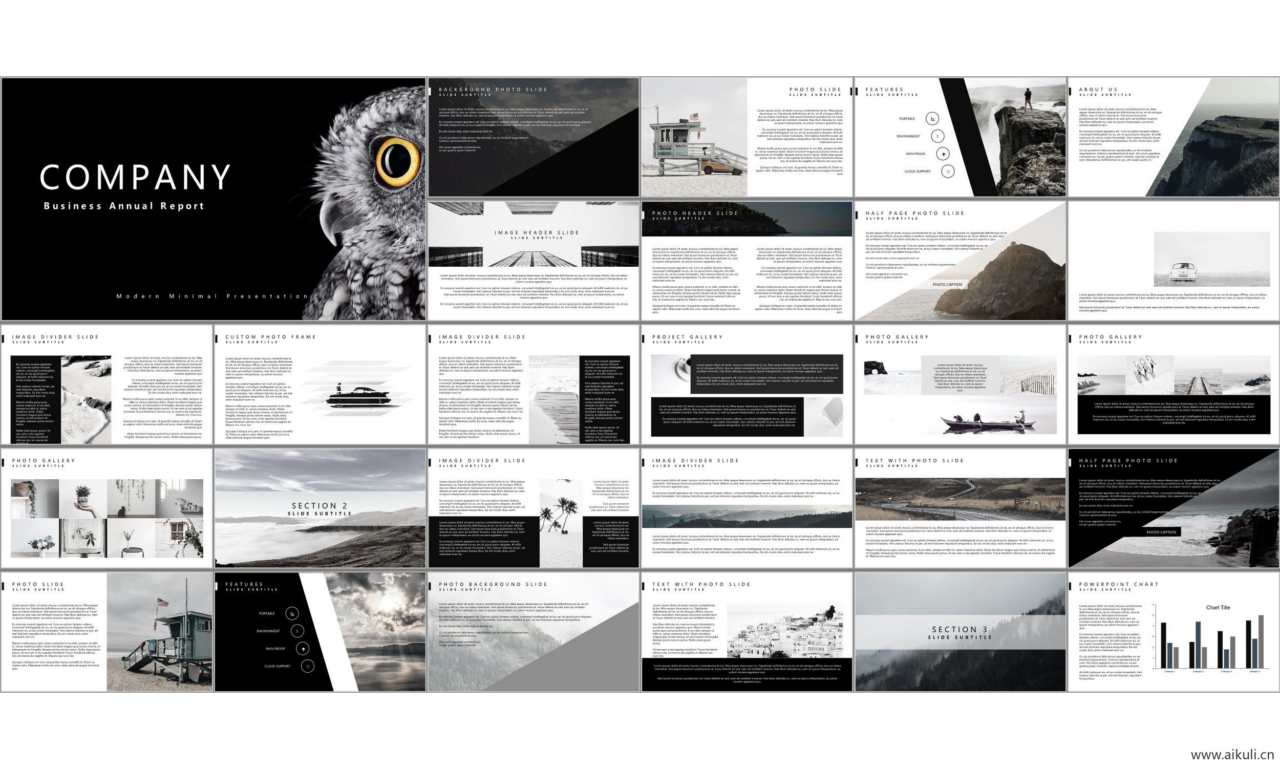 现代国外高端ppt模板设计感公司介绍工作汇报总结BM ppt模板通用主题背景模版