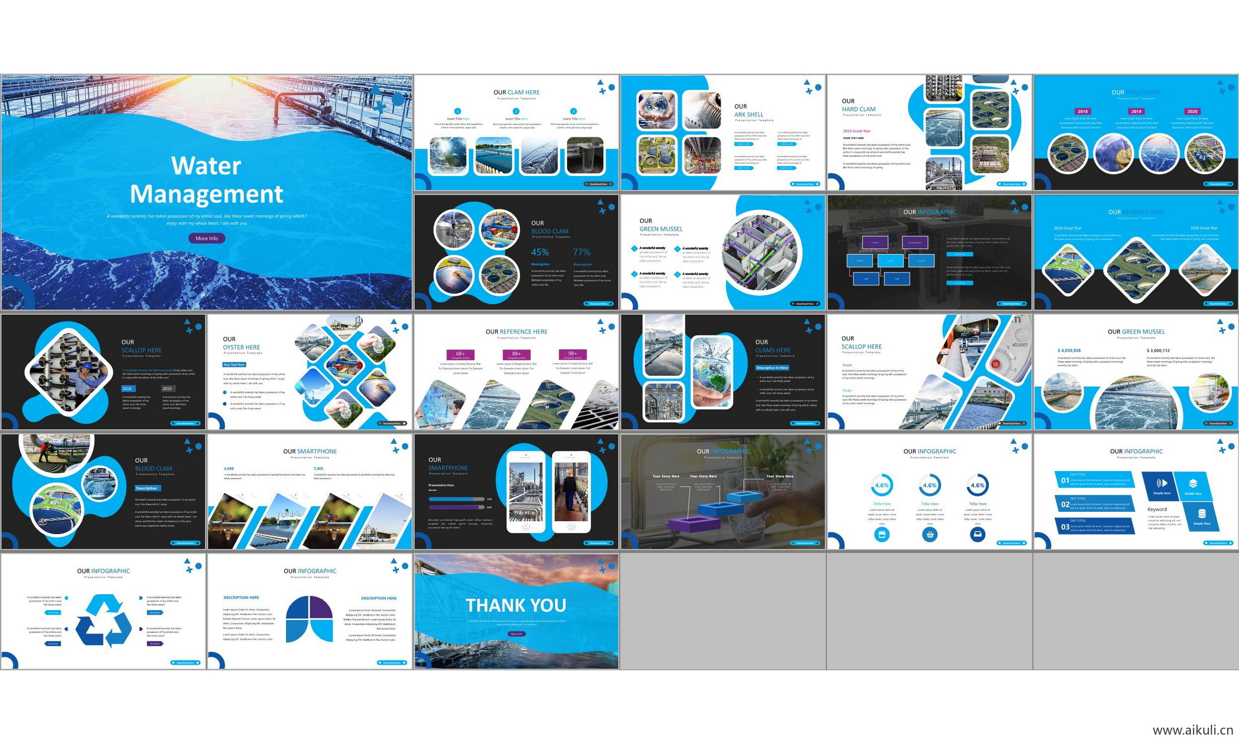 智慧水厂水务公司项目业务介绍行业简介工作汇报毕业答辩ppt模板