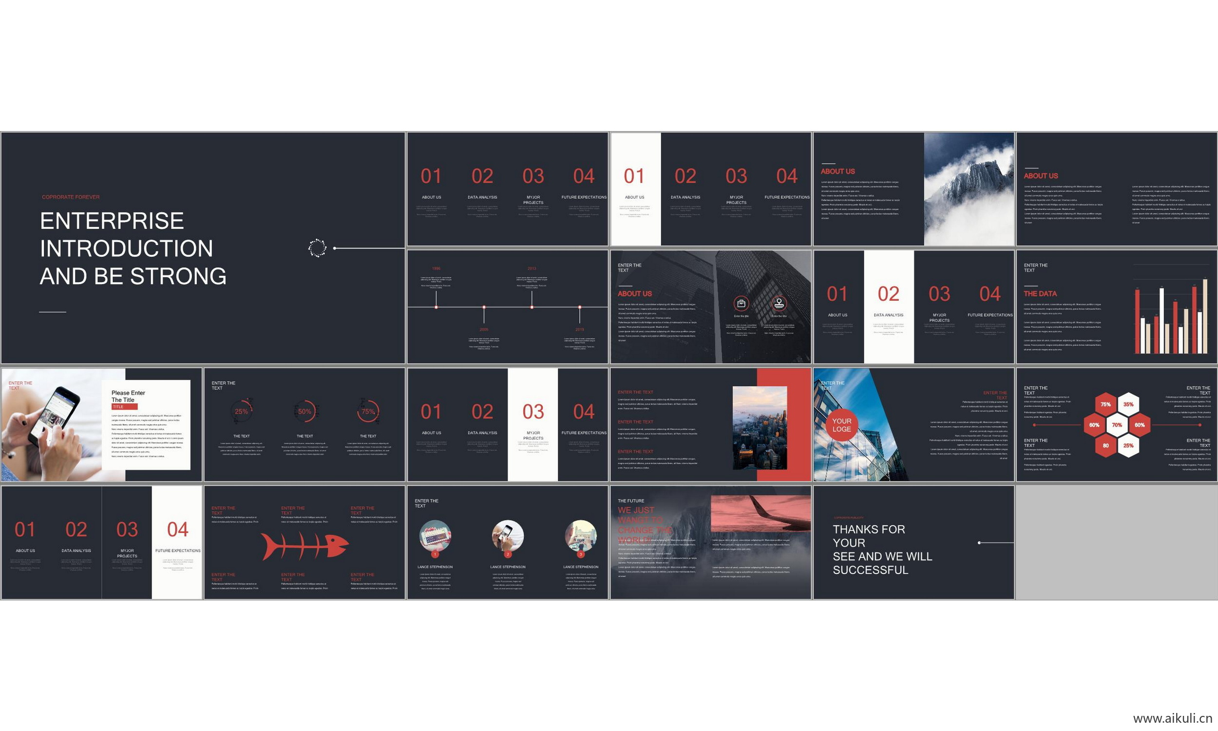 ppt模板国外高端设计感公司介绍工作汇报总结V 通用主题背景模版